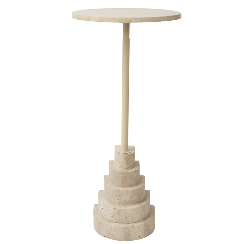 Solum Beistelltisch Sandfarben/Travertinfarben, 67 cm