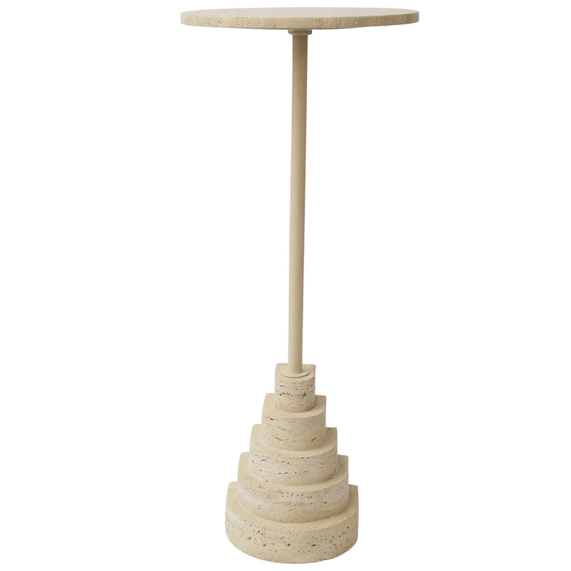 Solum Beistelltisch Sandfarben/Travertinfarben, 78 cm
