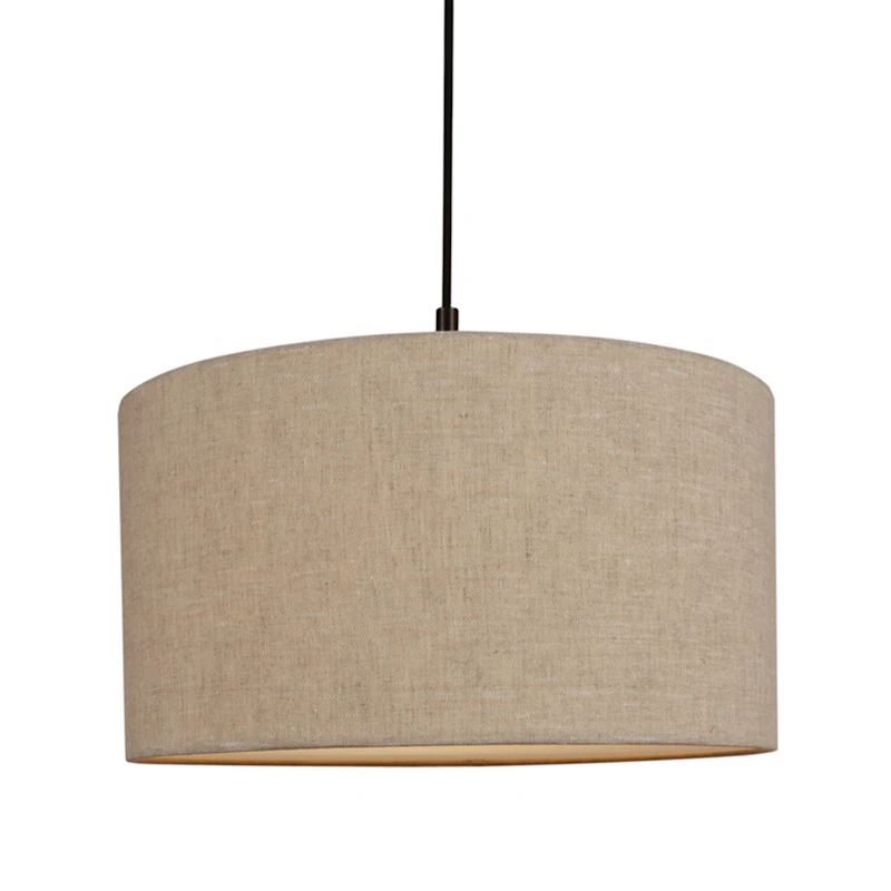 Soft Hängelampe Ø44 cm, Metallisch-bronzefarben / Linen Natural