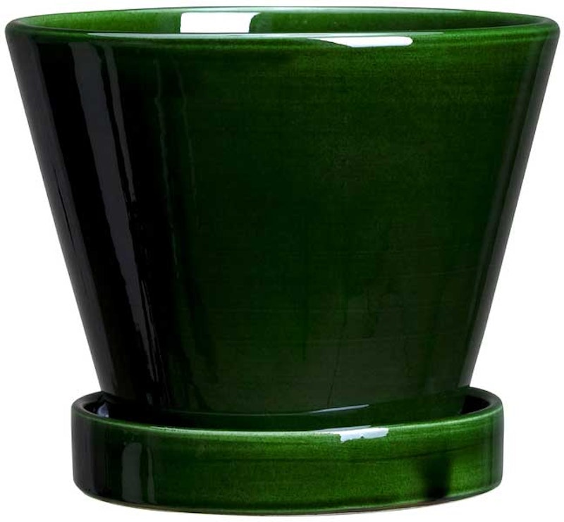 Julie Topf Mit Unterteller Emerald Green, 17 cm