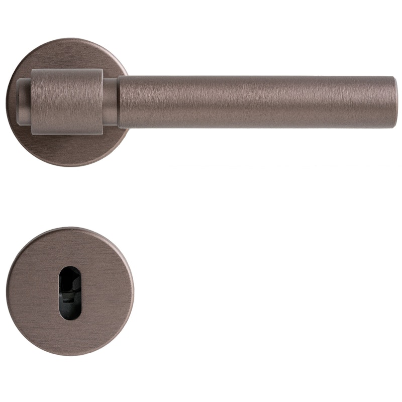 Helix 200 Plain Euro standard Door Handle, Dark Bronze