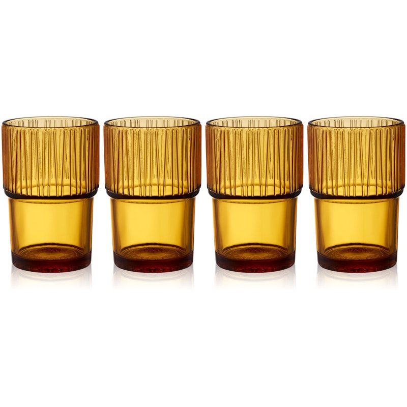 Kusintha Glas 4-er Set 38 cl, Amber