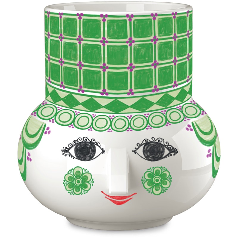 Olga Blockkerzenhalter H12 cm, Grün