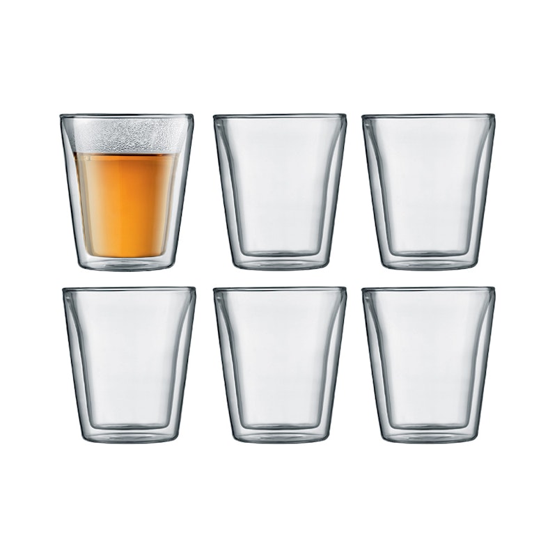BODUM CANTEEN Doppelwandig Glas 20cl, 6er-Pack