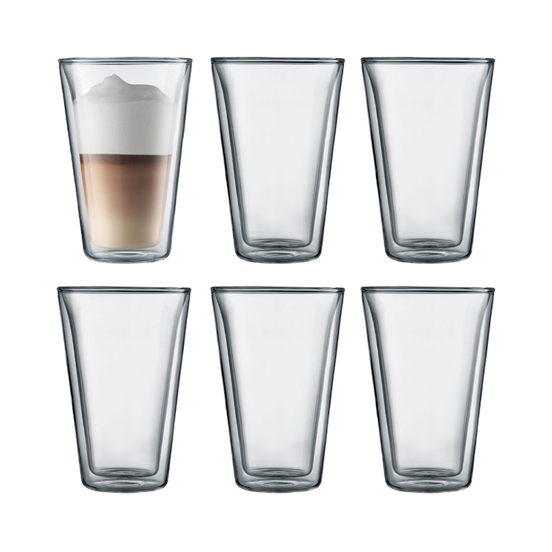 BODUM CANTEEN Doppelwandig Glas 40cl, 6er-Pack