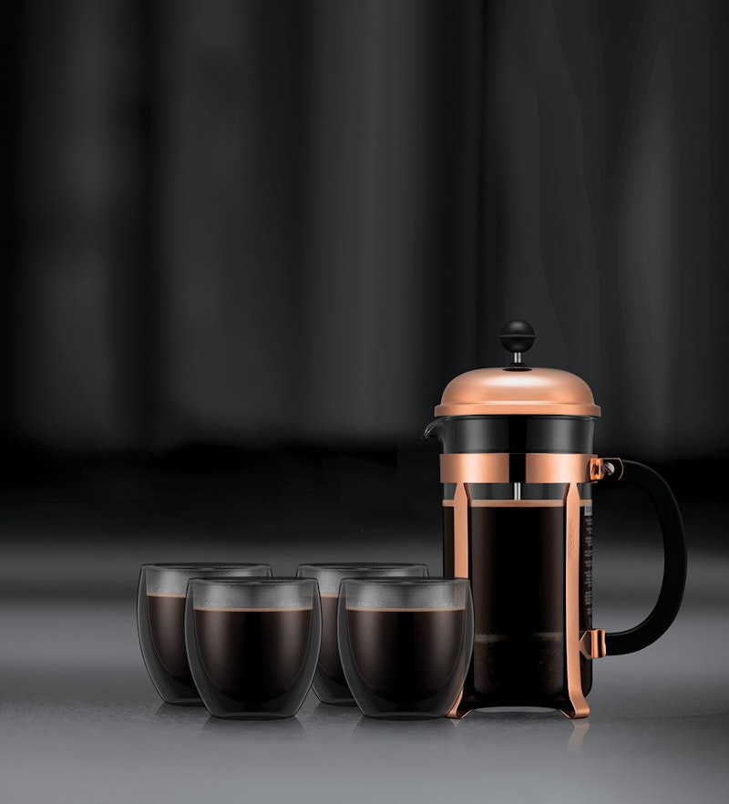 Chambord Kaffeemaschine Kupfer Small von Bodum RoyalDesign