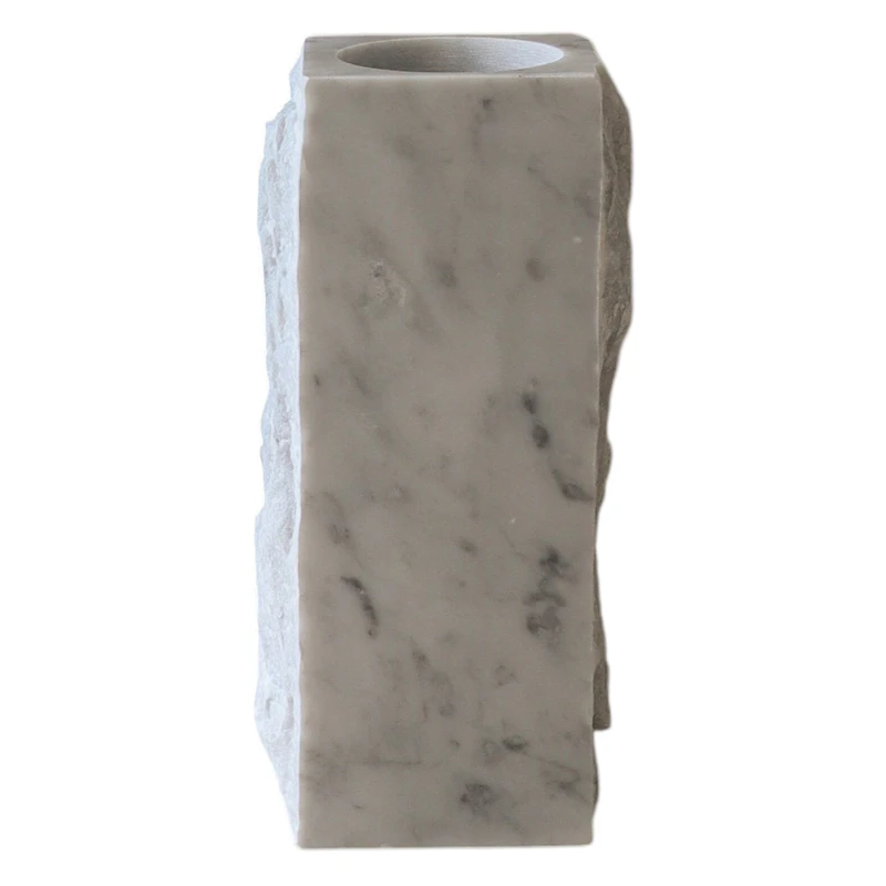 Edge Vase Mittlerer, White Carrara