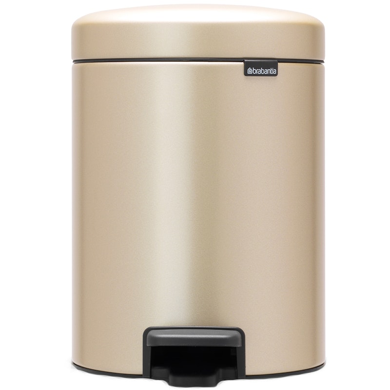 New Icon Pedal Bin 5L, Metallic Gold