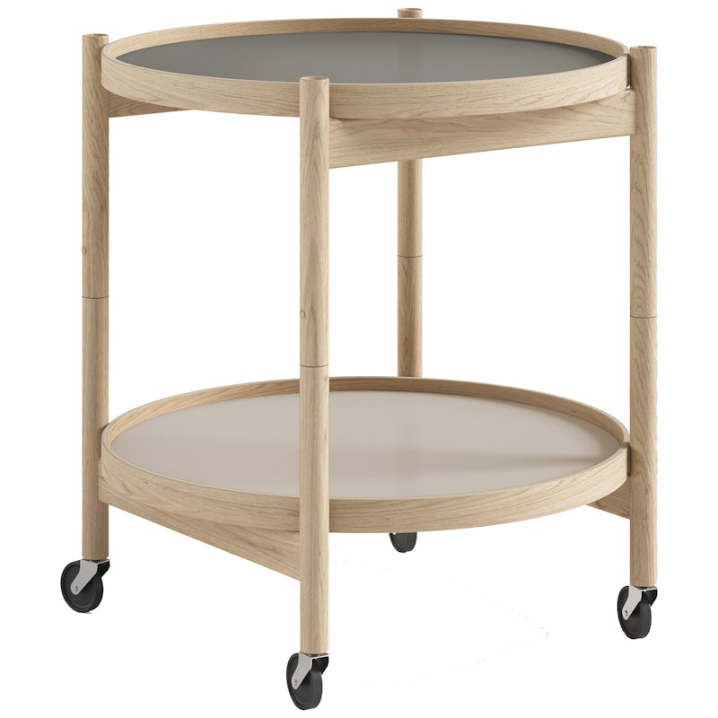 Bølling Tabletttisch Ø50 cm, Unbehandelte Eiche / Stein