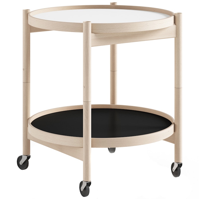Bølling Tabletttisch Ø50 cm, Unbehandeltes Buchenholz / Basis