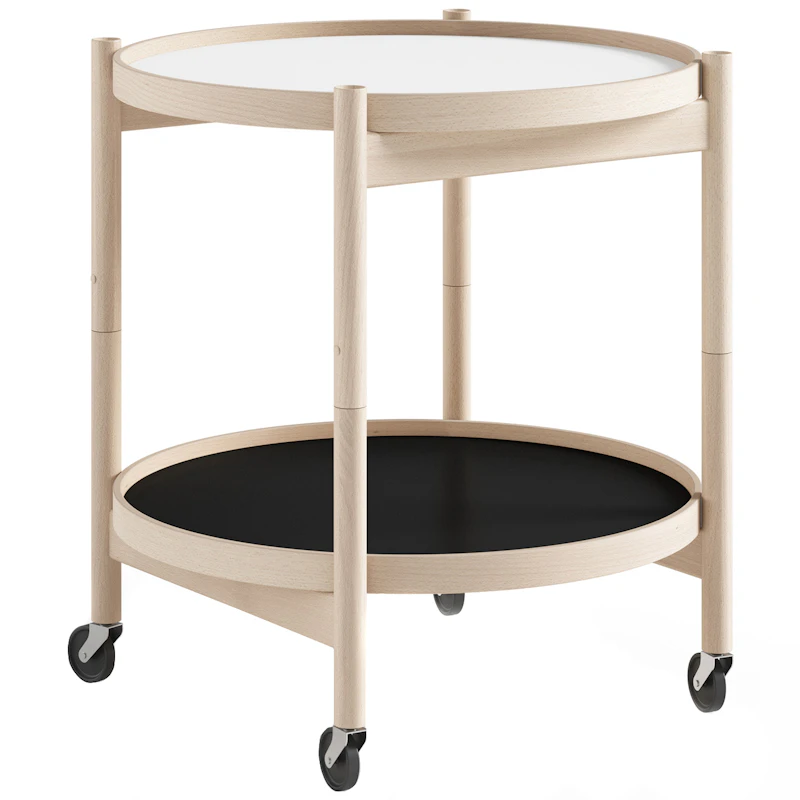 Bølling Tabletttisch Ø50 cm, Unbehandeltes Buchenholz / Basis