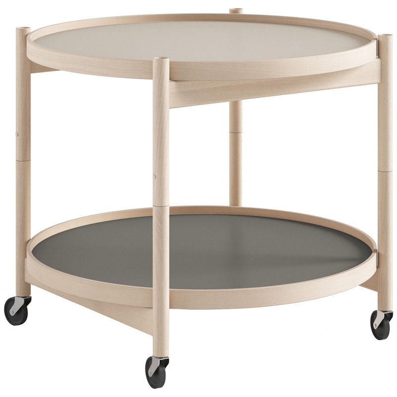 Bølling Tabletttisch Ø60 cm, Unbehandeltes Buchenholz / Stein
