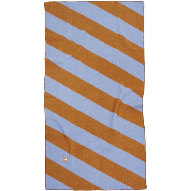 Minola Decke 130x260 cm, Braun / Blau