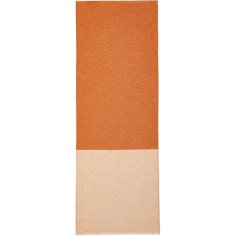 Moor Teppich 70x300 cm, Terracotta / Blassrosa
