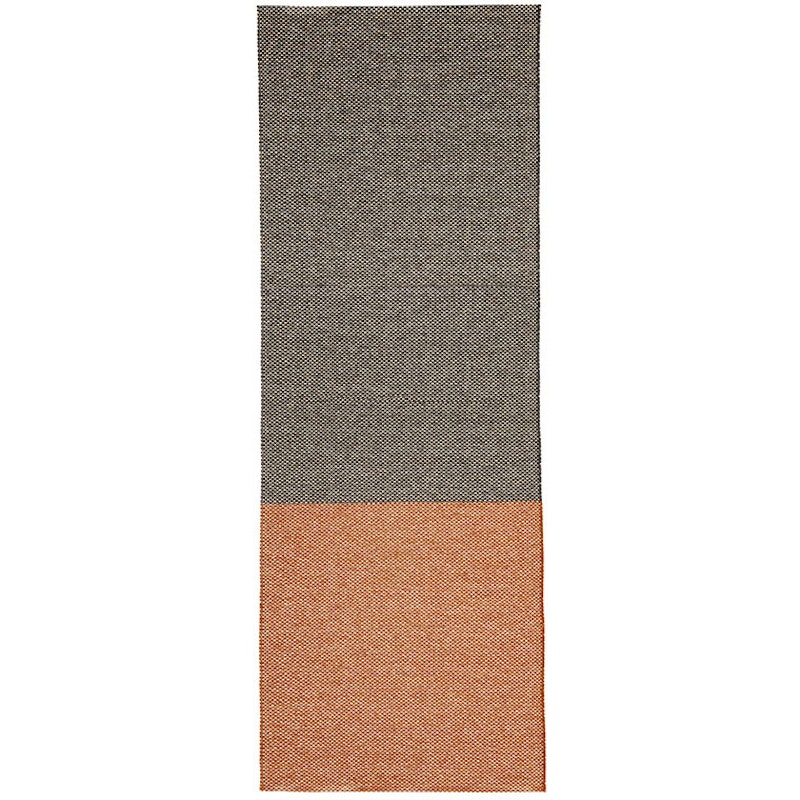 Moor Teppich 70x250 cm, Schwarz / Terracotta