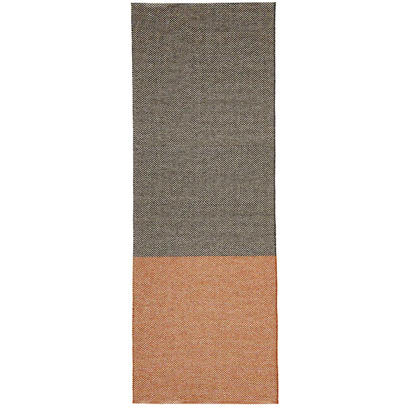 Moor Teppich 70x300 cm, Schwarz / Terracotta