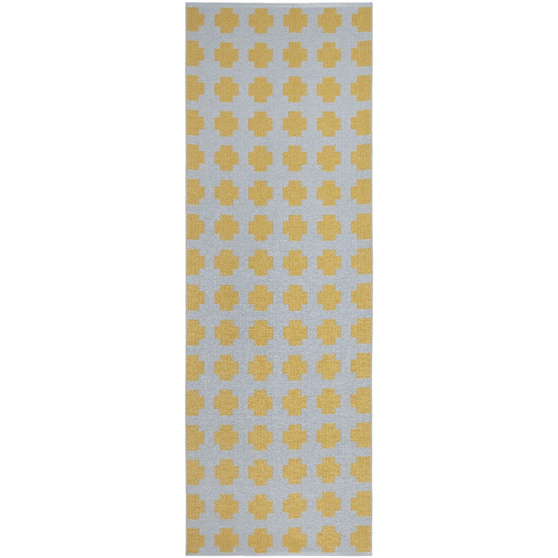 Paloma Teppich 70x300 cm, Grau / Mustard