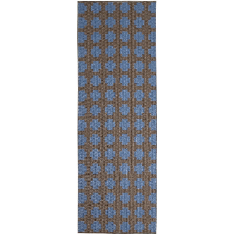 Paloma Teppich 70x250 cm, Braun / Blau