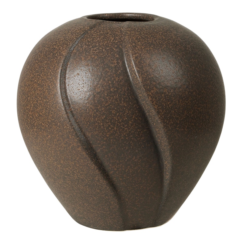 Leda Vase Antikbraun, 15 cm