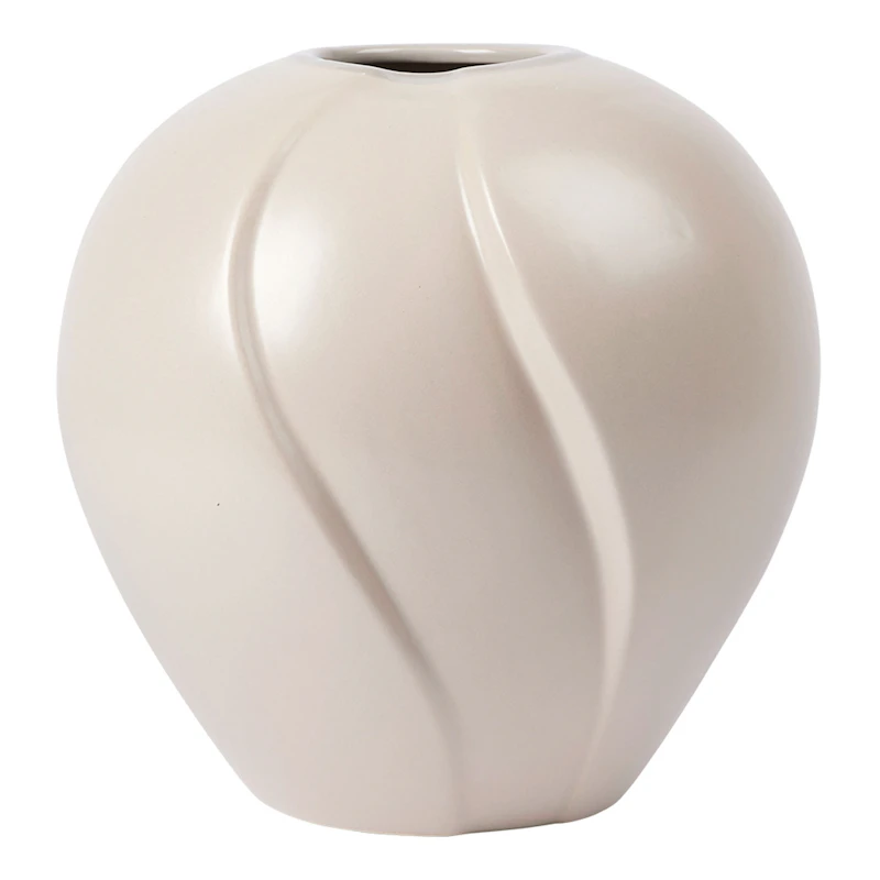 Leda Vase Sand, 15 cm