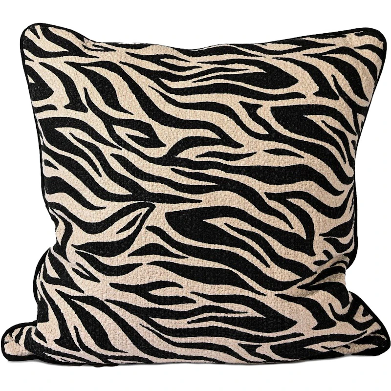 Anima Zebra Kissen 50x50 cm, Schwarz