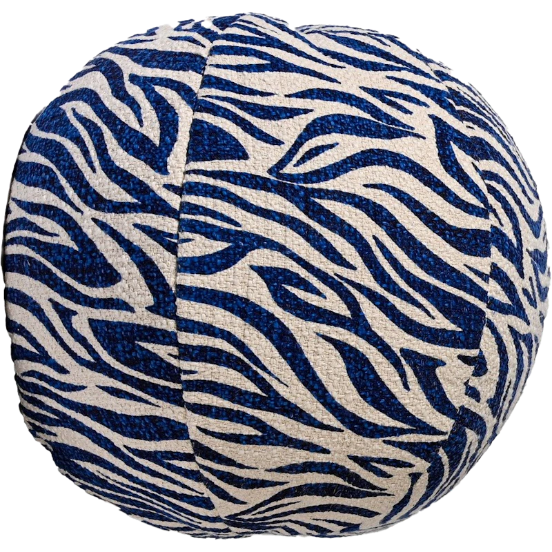 Anima Kissen Rund Zebra, Blau