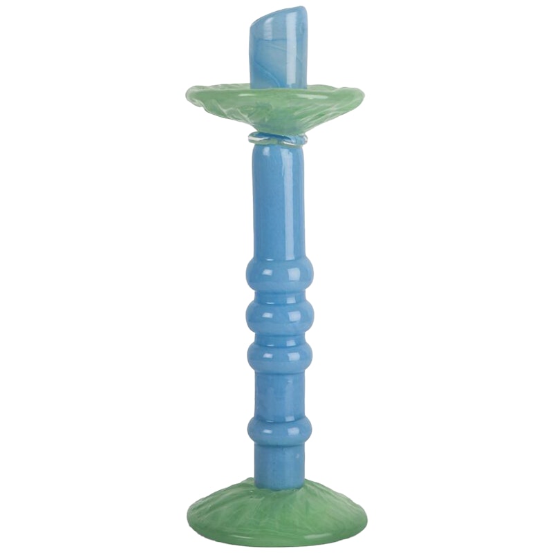 Lara Kerzenhalter 32 cm, Blau / Minty Green