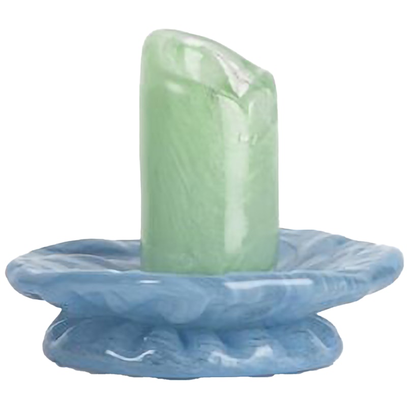 Lara Kerzenhalter 9 cm, Hellblau / Minty Green