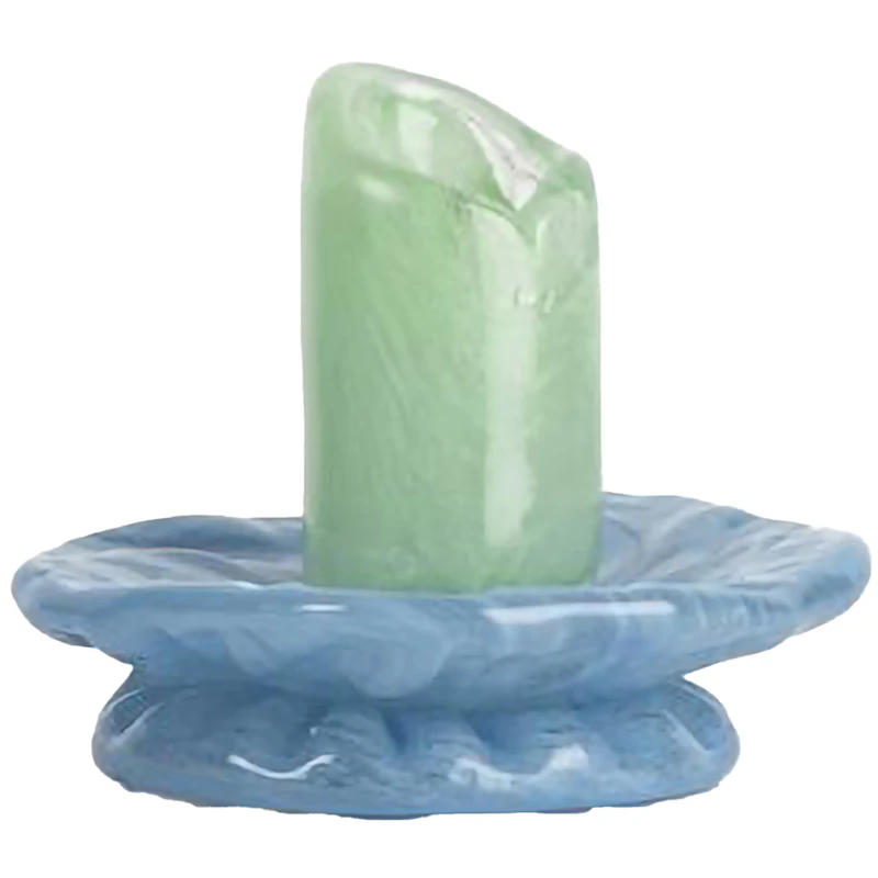 Lara Kerzenhalter 9 cm, Hellblau / Minty Green