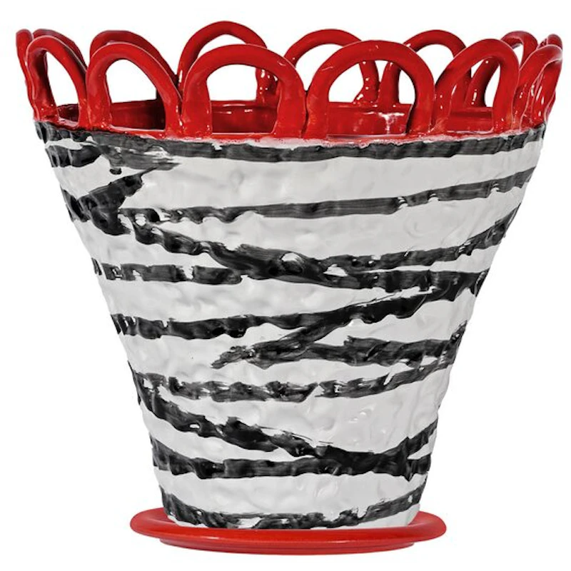 Patty Topf 30 cm, Rot Zebra