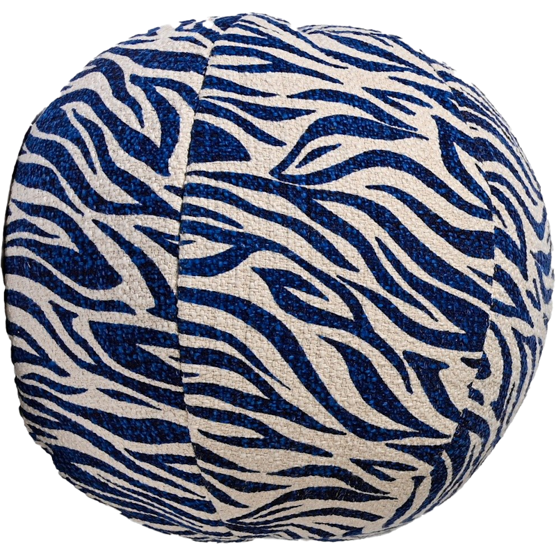 Anima Kissen Rund Zebra, Blau