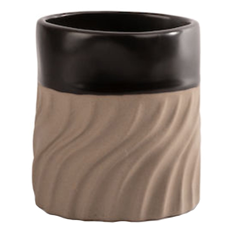 Swirl Tasse, Schwarz/Beige