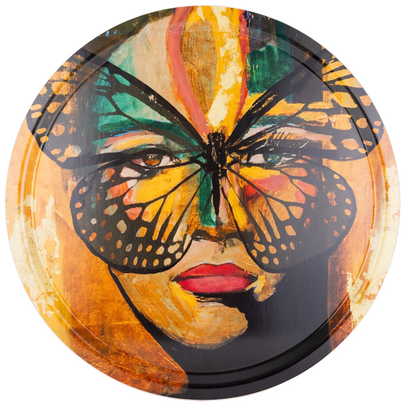 Golden Butterfly Tablett, 46 cm
