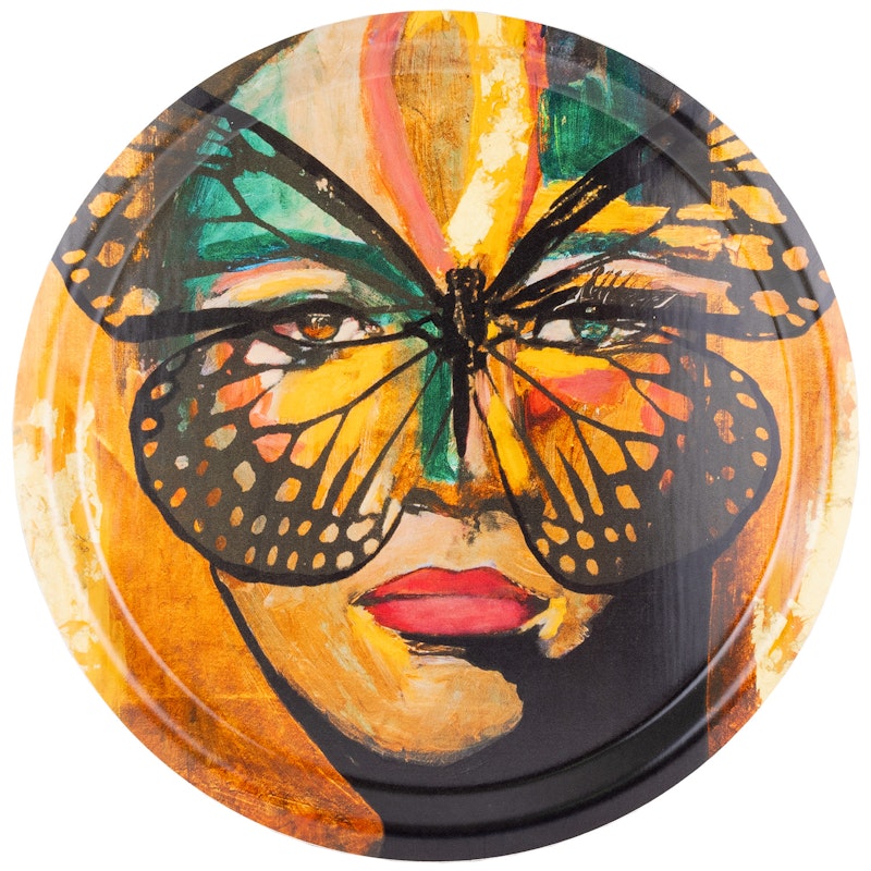 Golden Butterfly Tablett, 31 cm