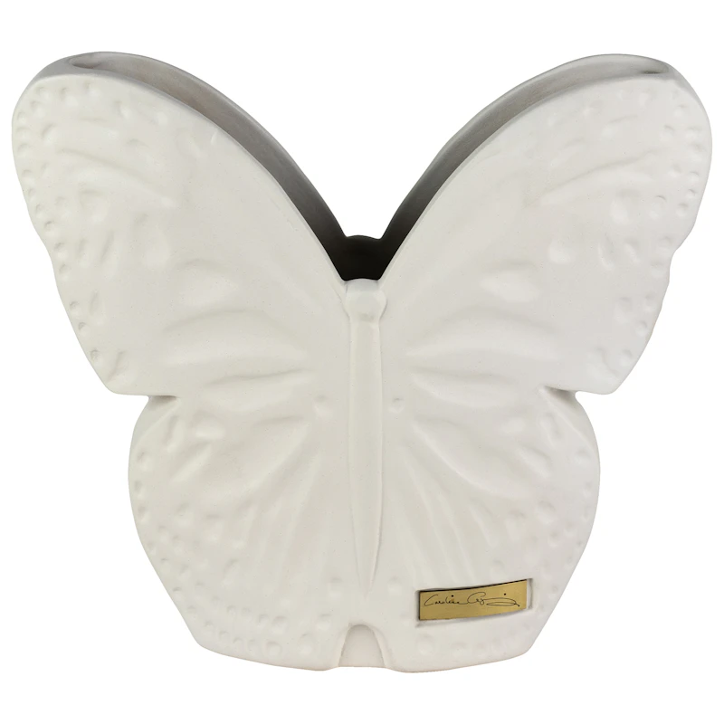 Secret Butterfly Vase Klein, Weiß