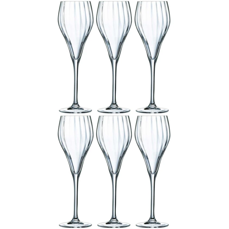 Symétrie Champagnerglas 16 cl Transparent, 6-er Set