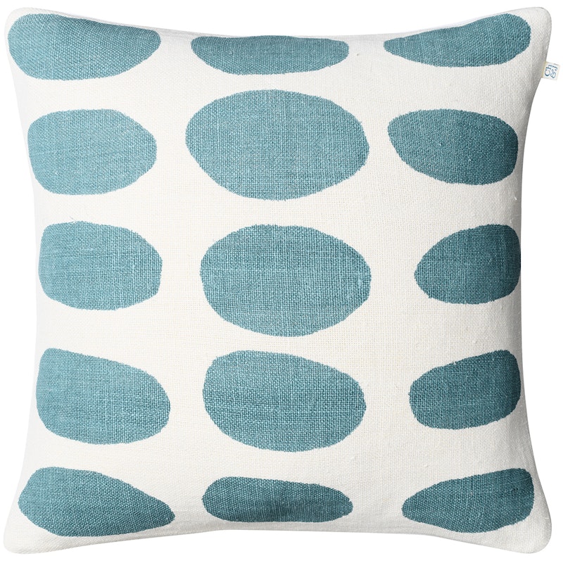 Asim Kissenbezug 50x50 cm, Off-white / Himmelblau