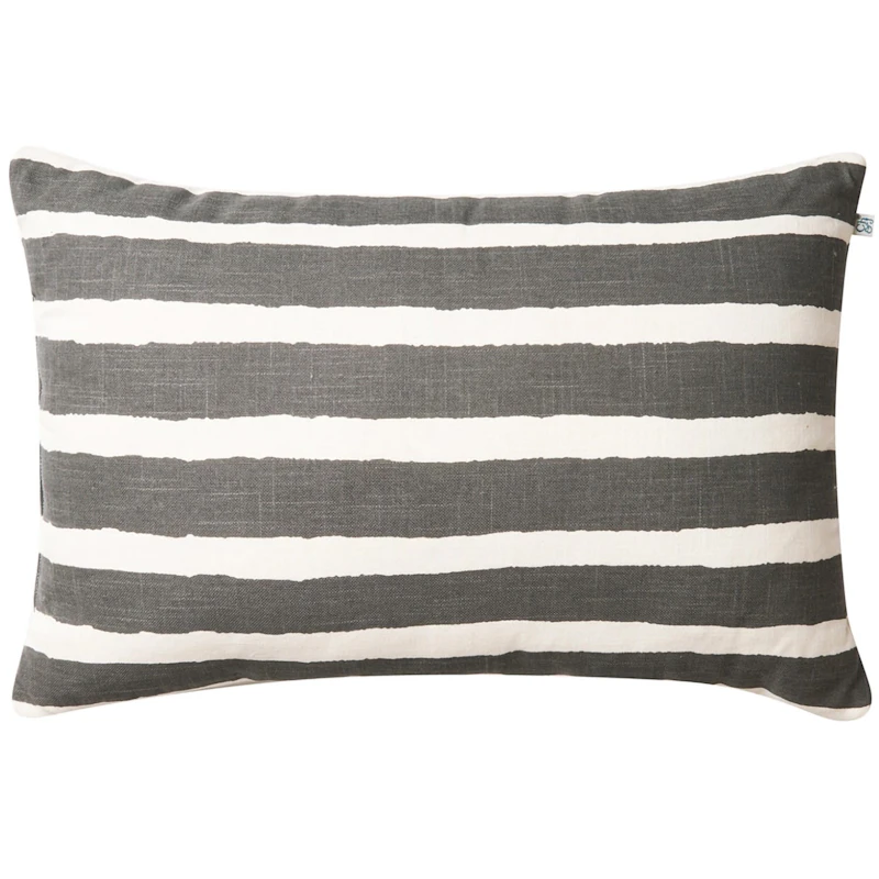 Block Stripe Outdoor-Kissen 40x60 cm, Grau
