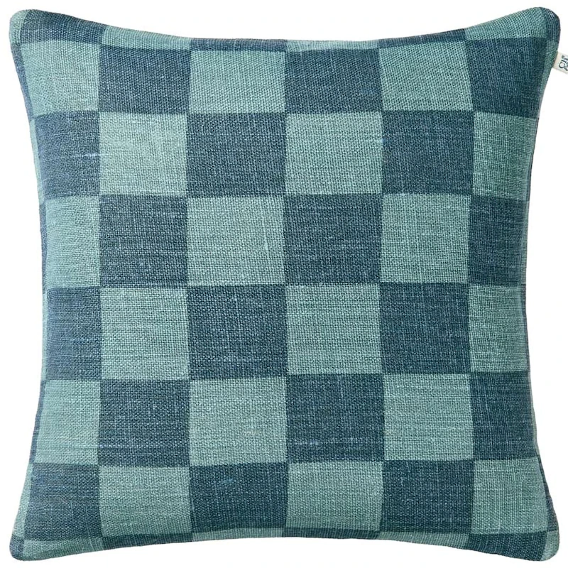 Buffalo Check Kissenbezug 50x50 cm, Sky Blue / Palace Blue