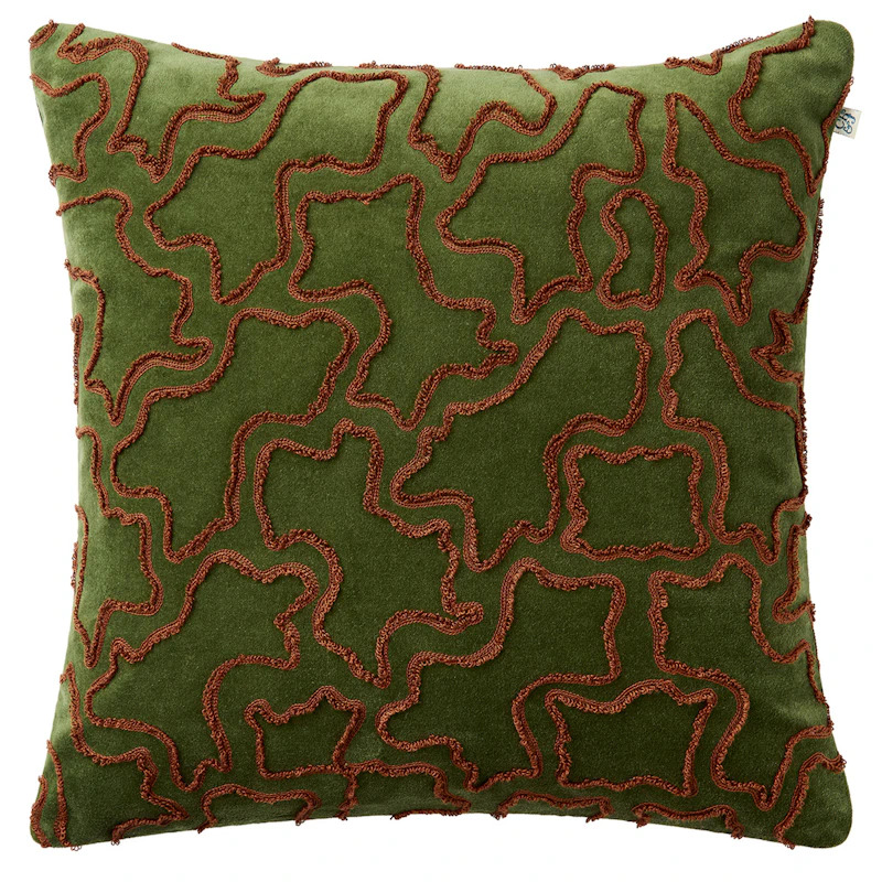 Ganga Kissenbezug, Terracotta / Cactus Green