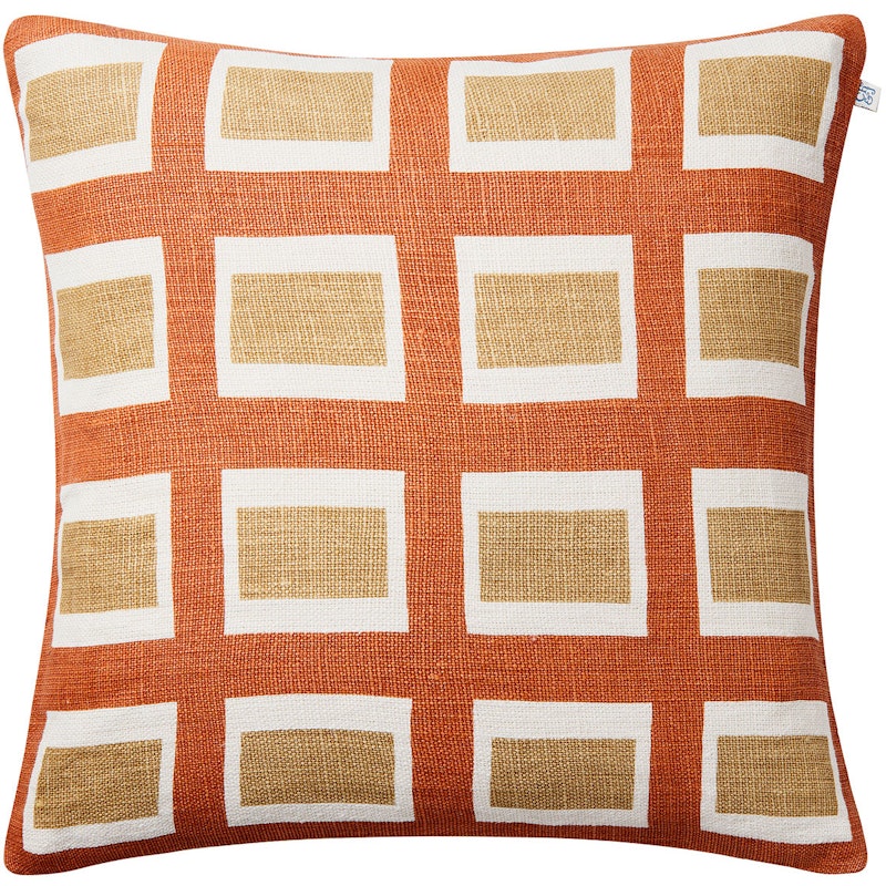 Hira Kissenbezug 50x50 cm, Apricot Orange / Khaki