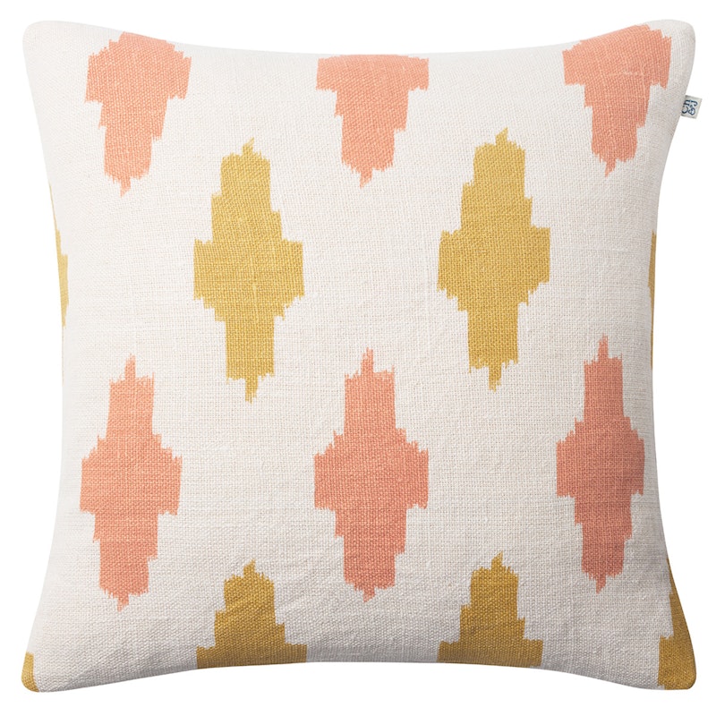 Ikat Agra Kissenbezug 50x50 cm, Rose/Spicy Yellow