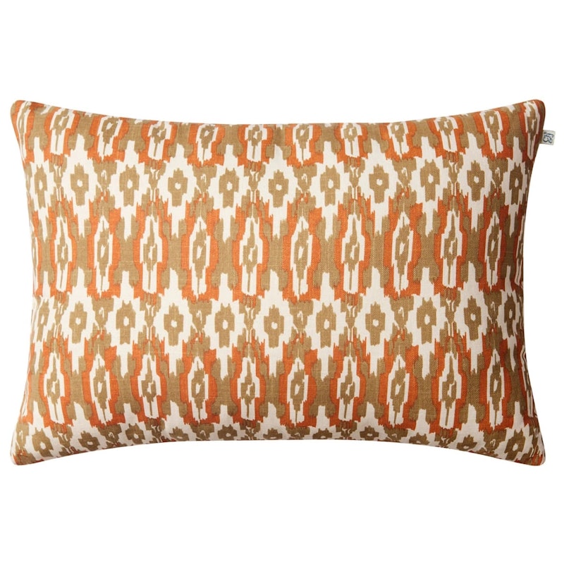 Ikat Delhi Kissen 40x60 cm, Beige/Apricot Orange