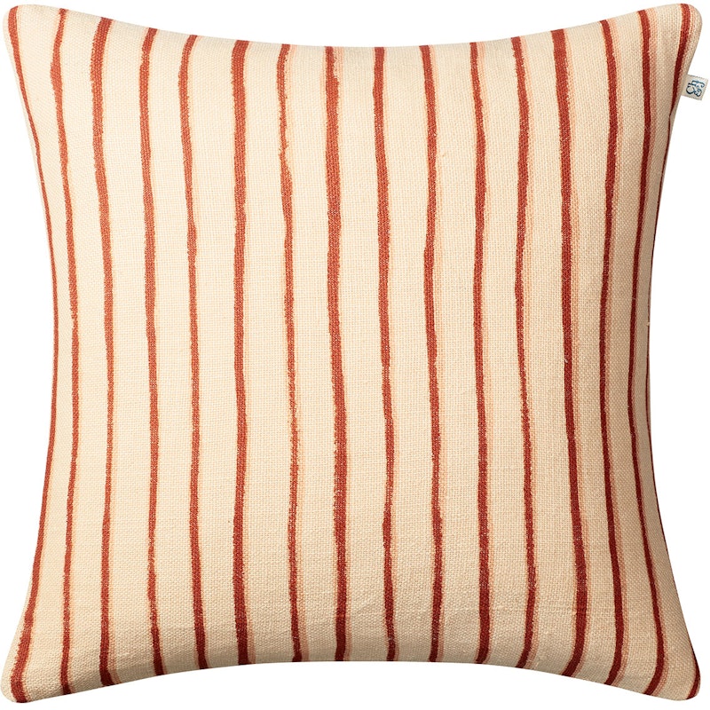 Jaipur Stripe Kissenbezug 50x50 cm, Light Beige / Apricot Orange / Rose