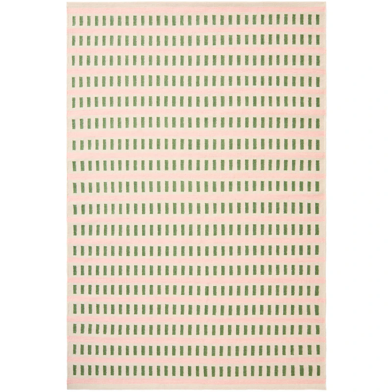 Ladakh Wollteppich 180x270 cm, Cactus Green / Dusty Pink