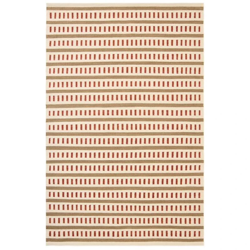 Ladakh Wollteppich 230x320 cm, Beige / Rost