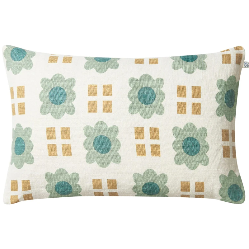 Lalit Kissenbezug 50x50 cm, Aqua / Khaki