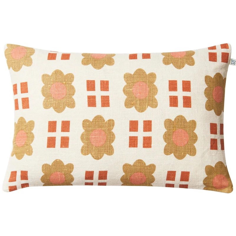 Lalit Kissenbezug 50x50 cm, Apricot Orange / Khaki