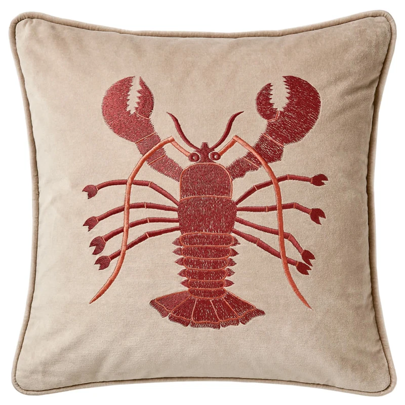 Lobster Kissenbezug 50x50 cm, Tan / Apricot Orange