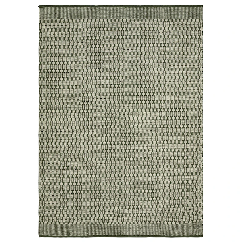 Mahi Dhurry Carpet 80x250cm, Off White/Green